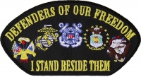 Cap Defenders Of Our Freedom I Stand Beside Them Patch | US Military Veteran Patches